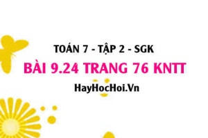Bài 9.24 trang 76 Toán 7 Tập 2 Kết nối tri thức